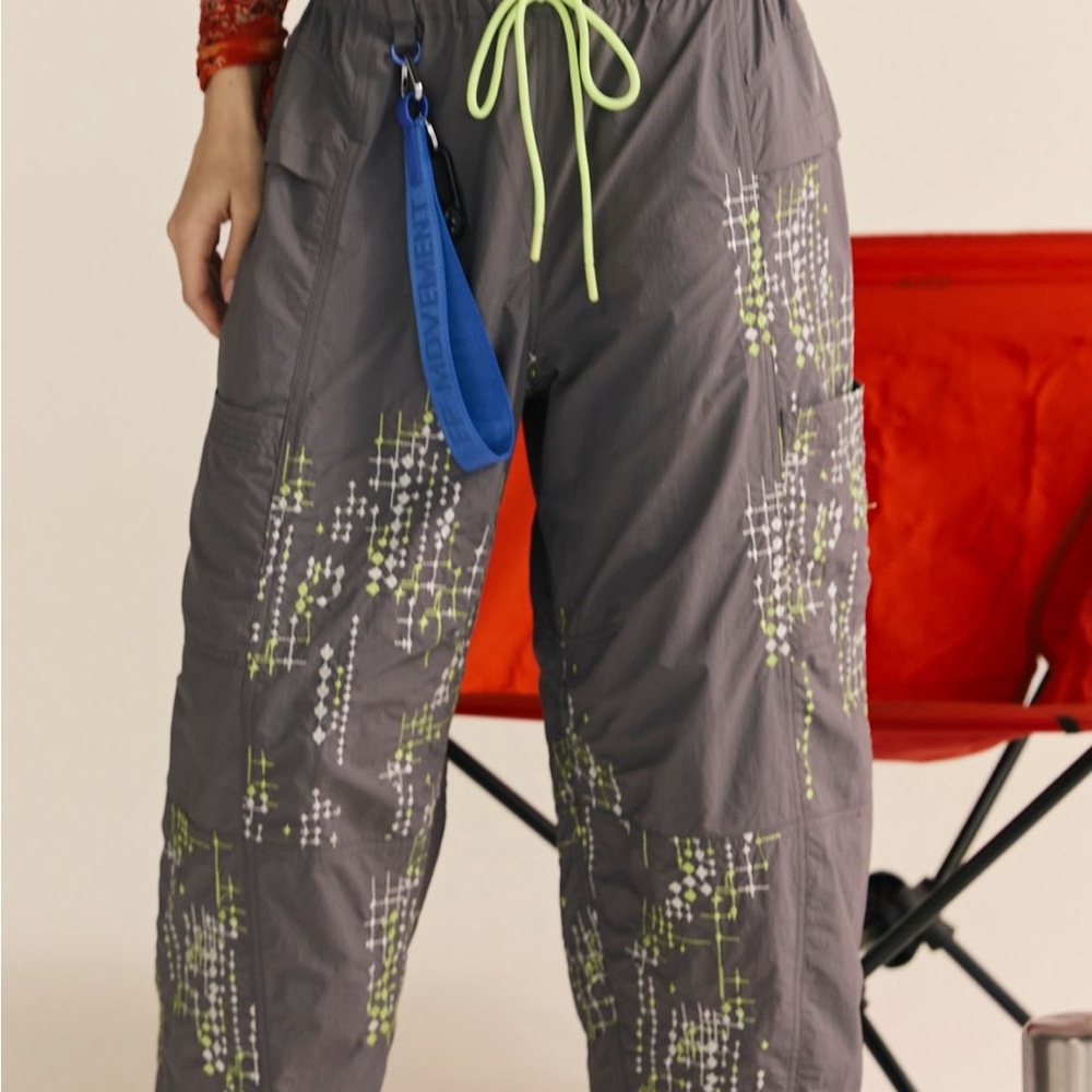 FP Movement by Free People Gray Pants with Neon Accents